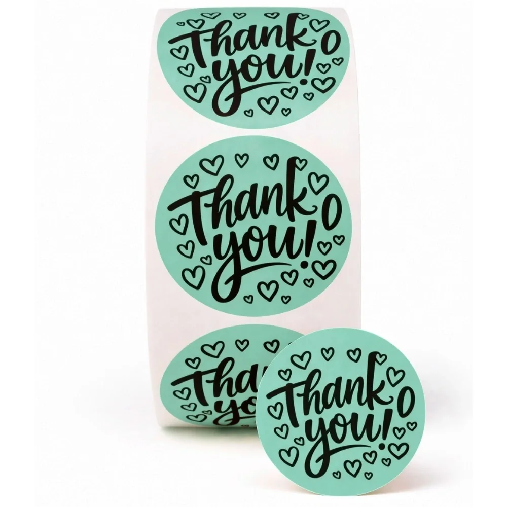 100 Thank You Stickers 2 Inch Round Small Business Packaging
